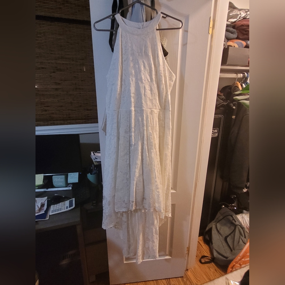White cocktail dress